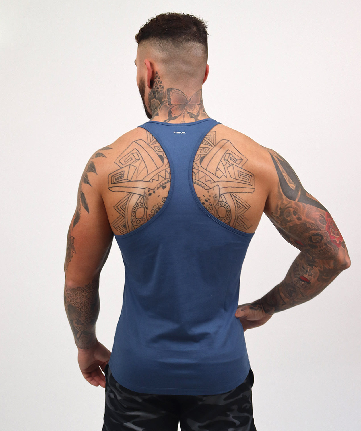 Rhino Muscle Vest | Navy - Gymflux Gym Clothes Gymshark Gym t shirt Gym Hoodie mens