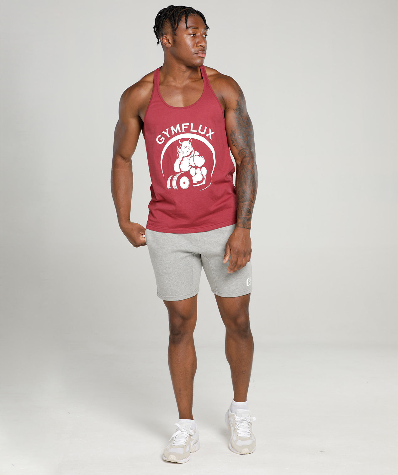 Rhino Muscle Vest | Burgundy - Gymflux Gym Clothes Gymshark Gym t shirt Gym Hoodie mens