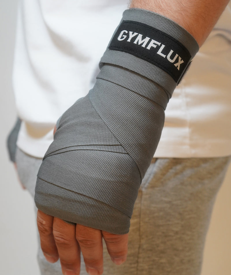 Gymflux 4.5M Hand Wraps | Grey