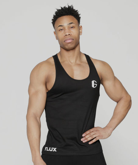 GFlux Split Vest | Black - Gymflux Gym Clothes Gymshark Gym t shirt Gym Hoodie mens