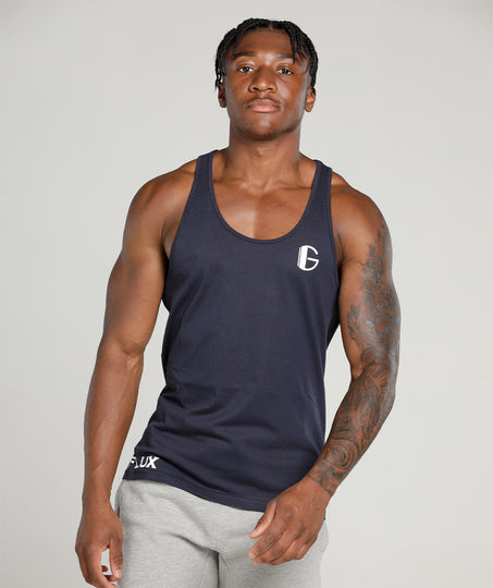 GFlux Split Vest | Navy - Gymflux Gym Clothes Gymshark Gym t shirt Gym Hoodie mens